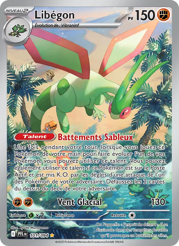 Carte Pokémon Libégon 101/94 de l'extension Flammes Fantasmagoriques