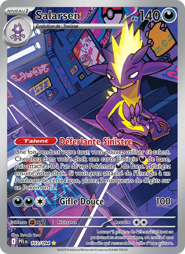 Carte Pokémon Salarsen 103/94 de l'extension Flammes Fantasmagoriques