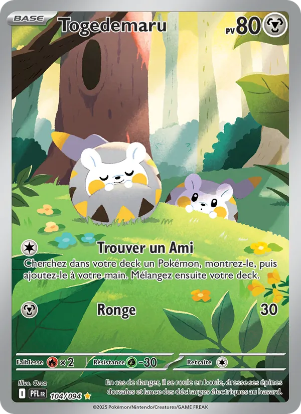 Carte Pokémon Togedemaru 104/94 de l'extension Flammes Fantasmagoriques