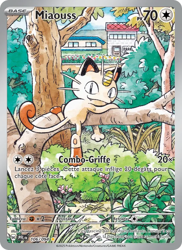 Carte Pokémon Miaouss 106/94 de l'extension Flammes Fantasmagoriques