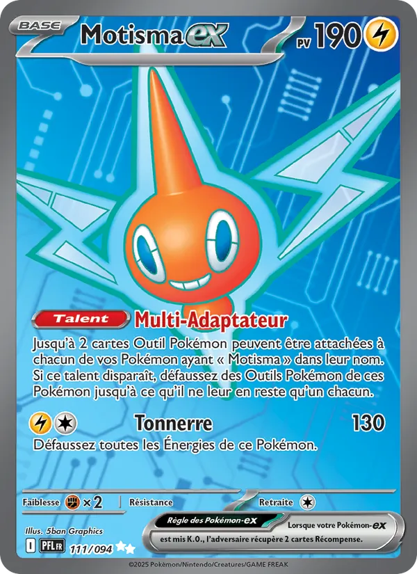 Carte Pokémon Motisma-ex 111/94 de l'extension Flammes Fantasmagoriques