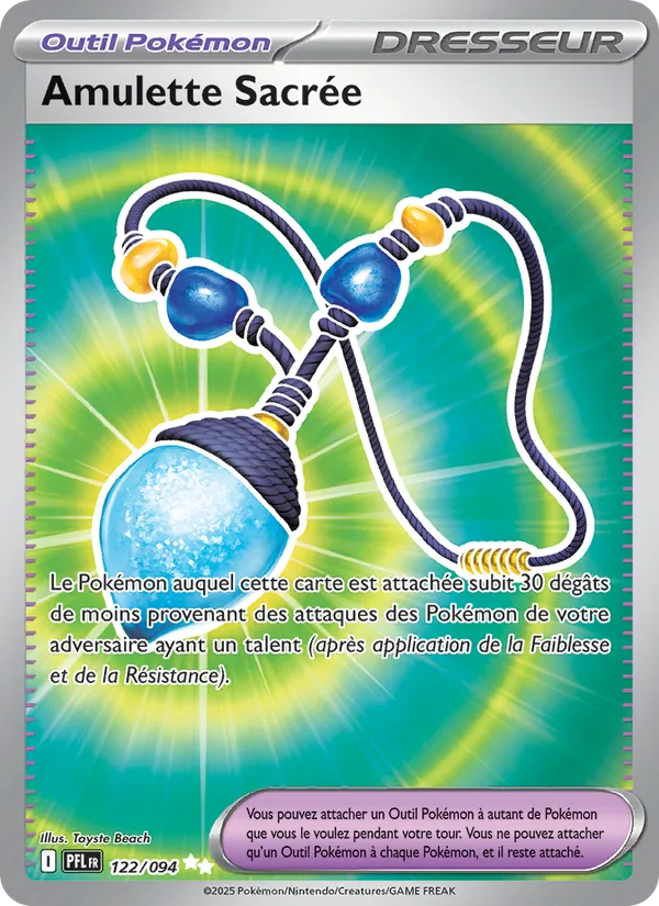 Carte Pokémon Amulette Sacrée 122/94 de l'extension Flammes Fantasmagoriques