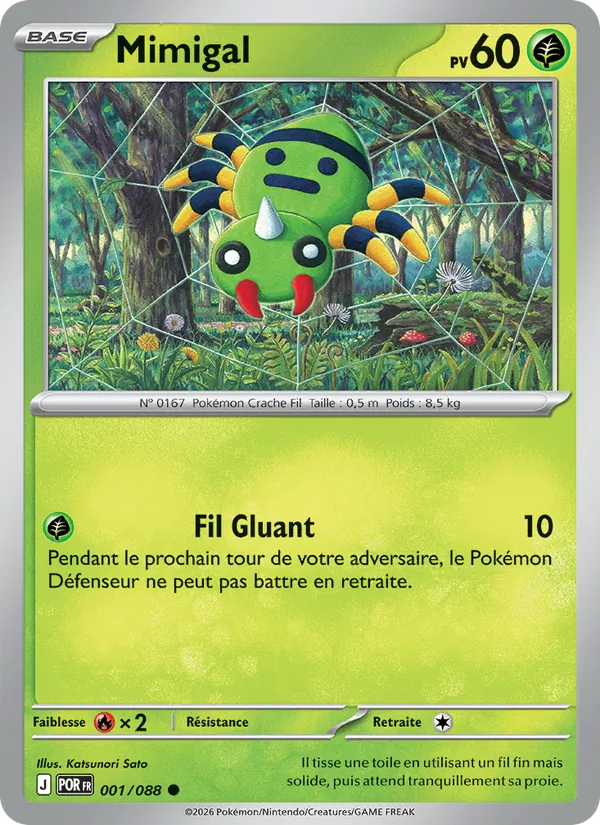 Carte Pokémon Mimigal 001/88 de l'extension Équilibre Parfait
