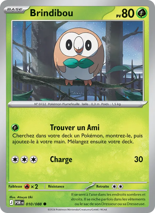 Carte Pokémon Brindibou 010/88 de l'extension Équilibre Parfait