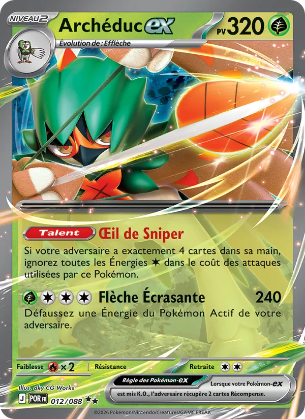 Carte Pokémon Archéduc-ex 012/88 de l'extension Équilibre Parfait