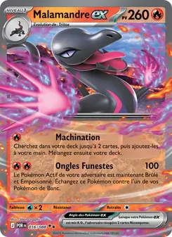 Carte Pokémon Malamandre-ex 016