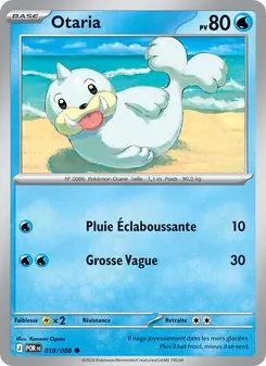 Carte Pokémon Otaria 018