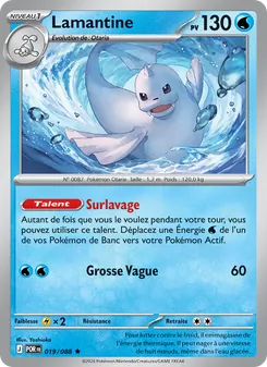 Carte Pokémon Lamantine 019