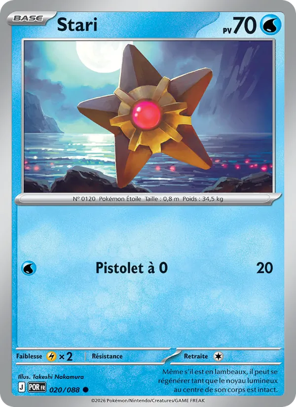 Carte Pokémon Stari 020/88 de l'extension Équilibre Parfait