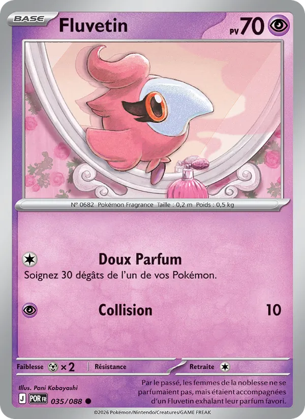 Carte Pokémon Fluvetin 035/88 de l'extension Équilibre Parfait
