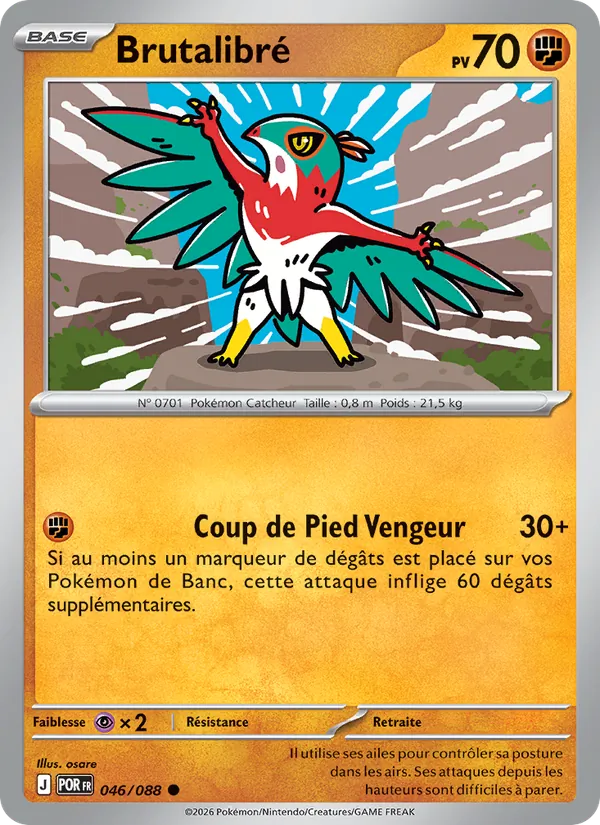 Carte Pokémon Brutalibré 046/88 de l'extension Équilibre Parfait