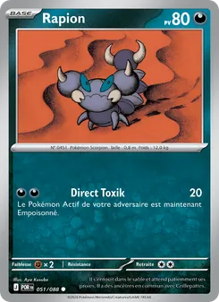 Carte Pokémon Rapion 051