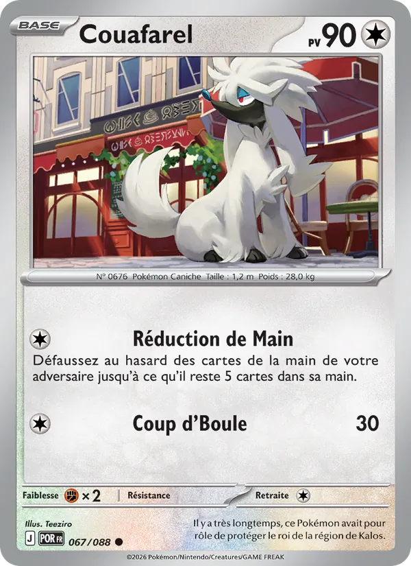 Carte Pokémon Couafarel 067/88 de l'extension Équilibre Parfait
