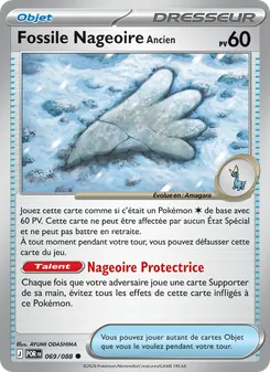 Carte Pokémon Fossile Nageoire Ancien 069