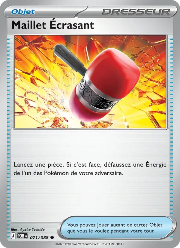 Carte Pokémon Maillet Écrasant 071/88 de l'extension Équilibre Parfait
