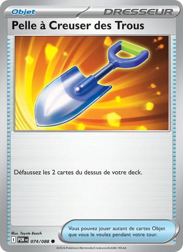 Carte Pokémon Pelle à Creuser des Trous 074/88 de l'extension Équilibre Parfait
