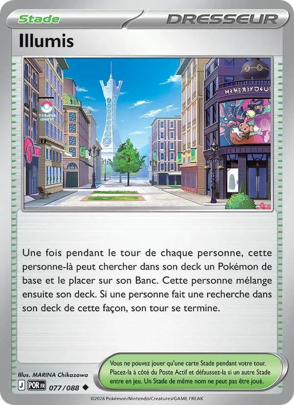 Carte Pokémon Illumis 077/88 de l'extension Équilibre Parfait