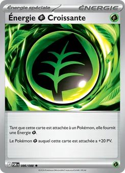 Carte Pokémon Énergie Grass Croissante 086