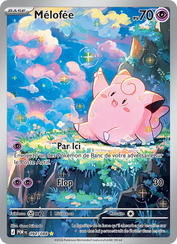 Carte Pokémon Mélofée 094/88 de l'extension Équilibre Parfait