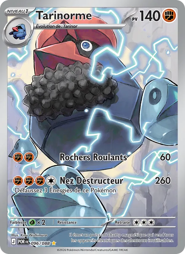 Carte Pokémon Tarinorme 096/88 de l'extension Équilibre Parfait