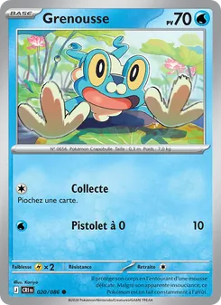 Carte Pokémon Grenousse 020