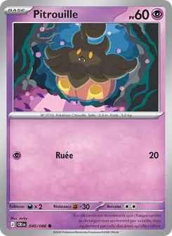 Carte Pokémon Pitrouille 040