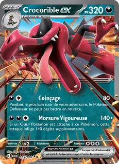 Carte Pokémon Crocorible-ex 055