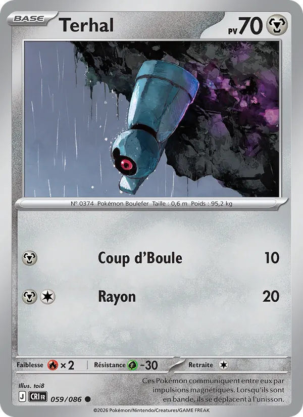 Carte Pokémon Terhal 059/86 de l'extension Chaos Ascendant