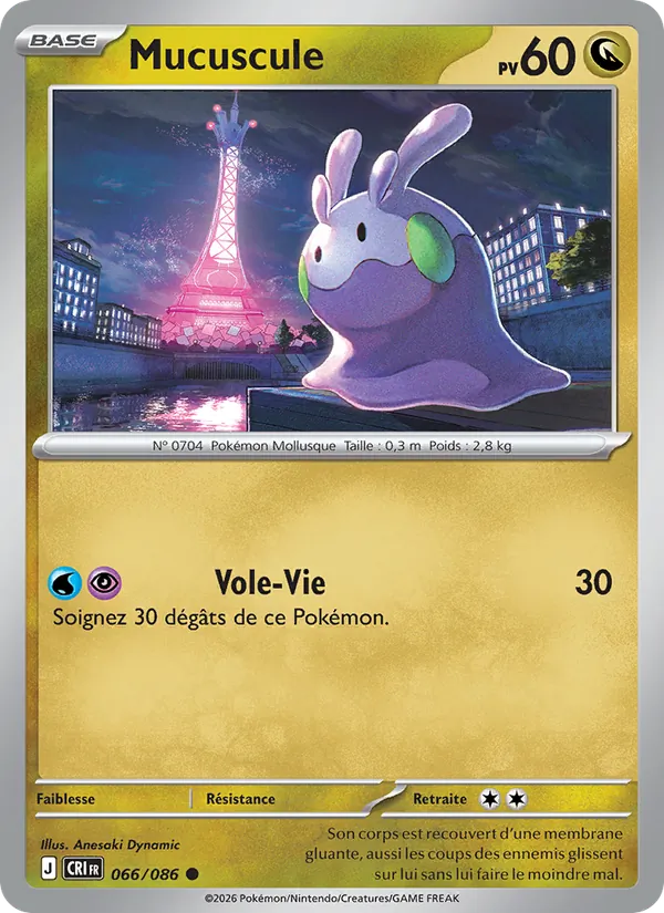 Carte Pokémon Mucuscule 066/86 de l'extension Chaos Ascendant