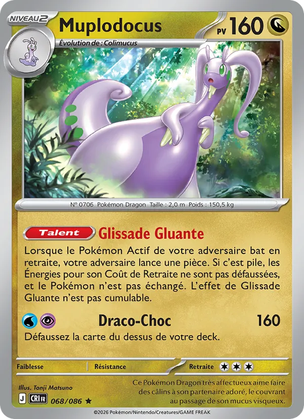 Carte Pokémon Muplodocus 068/86 de l'extension Chaos Ascendant