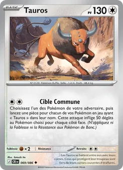 Carte Pokémon Tauros 069