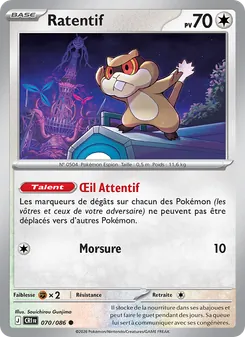 Carte Pokémon Ratentif 070