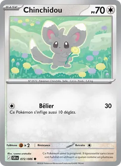 Carte Pokémon Chinchidou 072