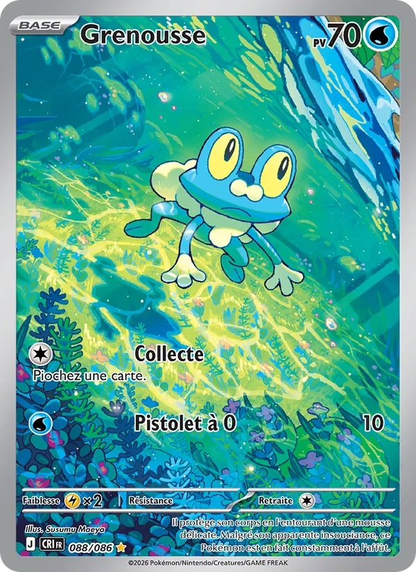 Carte Pokémon Grenousse 088/86 de l'extension Chaos Ascendant