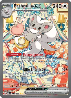 Carte Pokémon Pashmilla-ex 119