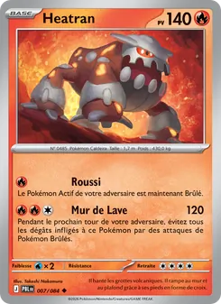 Carte Pokémon Heatran 007 — Nuit Noire