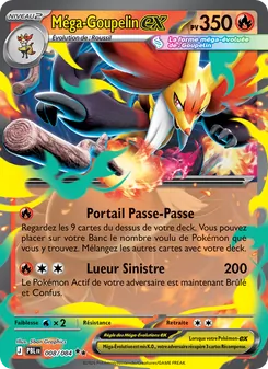 Carte Pokémon Méga-Goupelin-ex 008 — Nuit Noire