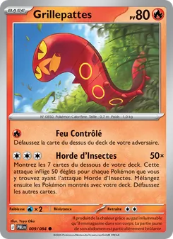 Carte Pokémon Grillepattes 009 — Nuit Noire