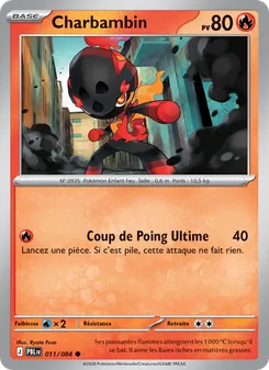 Carte Pokémon Charbambin 011 — Nuit Noire