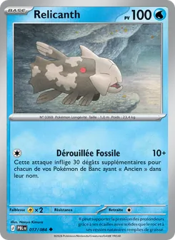 Carte Pokémon Relicanth 017 — Nuit Noire