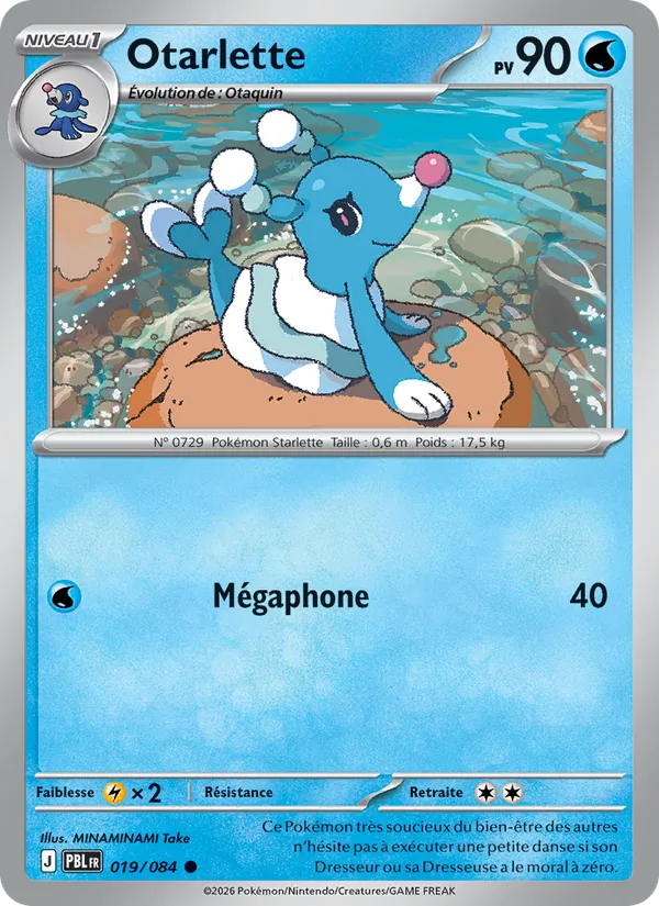Carte Pokémon Otarlette 019/84 de l'extension Nuit Noire