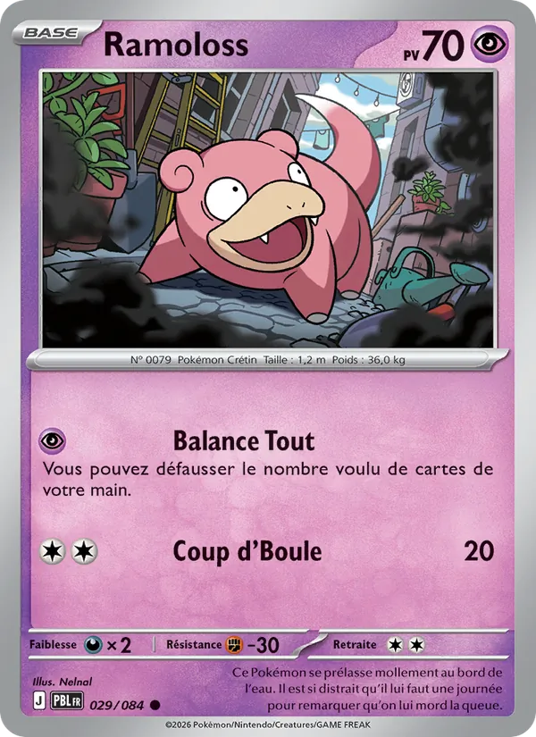 Carte Pokémon Ramoloss 029/84 de l'extension Nuit Noire