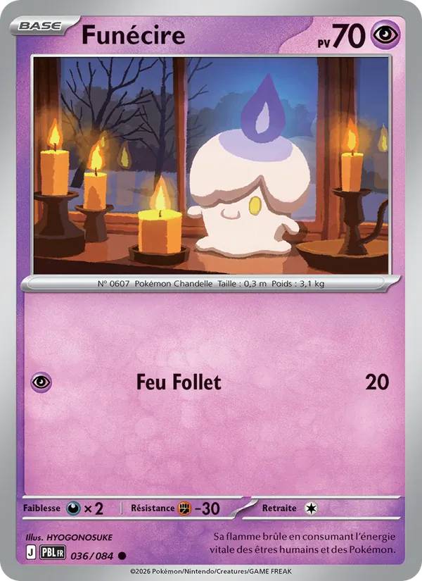 Carte Pokémon Funécire 036/84 de l'extension Nuit Noire