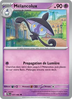 Carte Pokémon Mélancolux 037 — Nuit Noire
