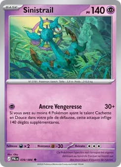 Carte Pokémon Sinistrail 039 — Nuit Noire