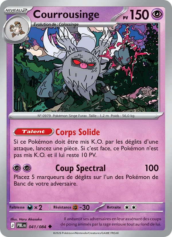 Carte Pokémon Courrousinge 041/84 de l'extension Nuit Noire