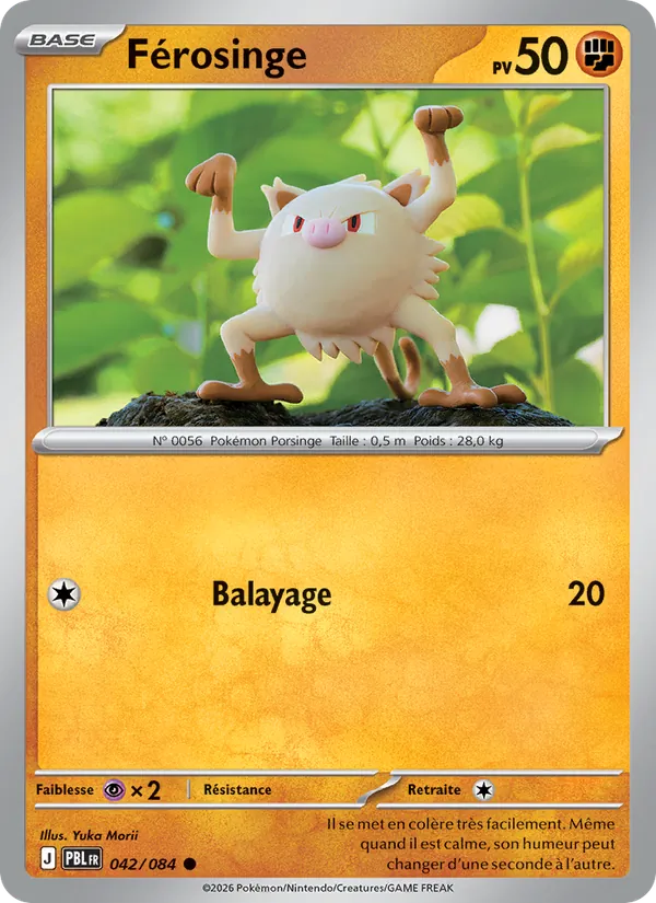 Carte Pokémon Férosinge 042/84 de l'extension Nuit Noire