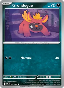 Carte Pokémon Grondogue 057 — Nuit Noire