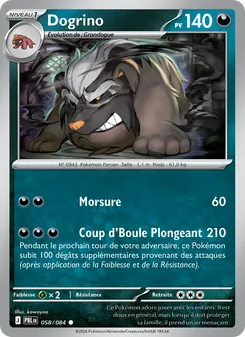 Carte Pokémon Dogrino 058 — Nuit Noire