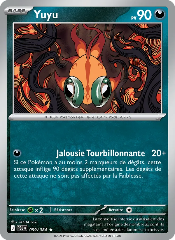 Carte Pokémon Yuyu 059/84 de l'extension Nuit Noire